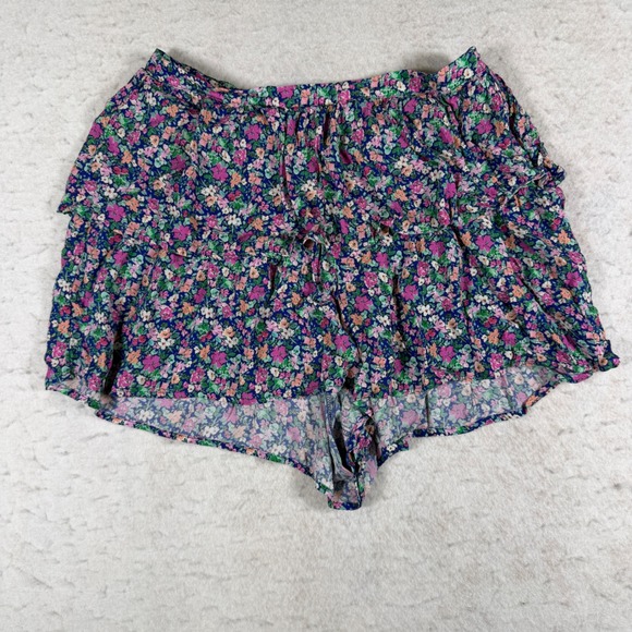 Zara Pants - Zara Floral Ruffle Skort Womens Medium Multicolor Ditsy Print Tiered Mini Shorts